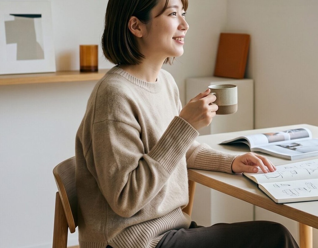 自然光の入る仕事場